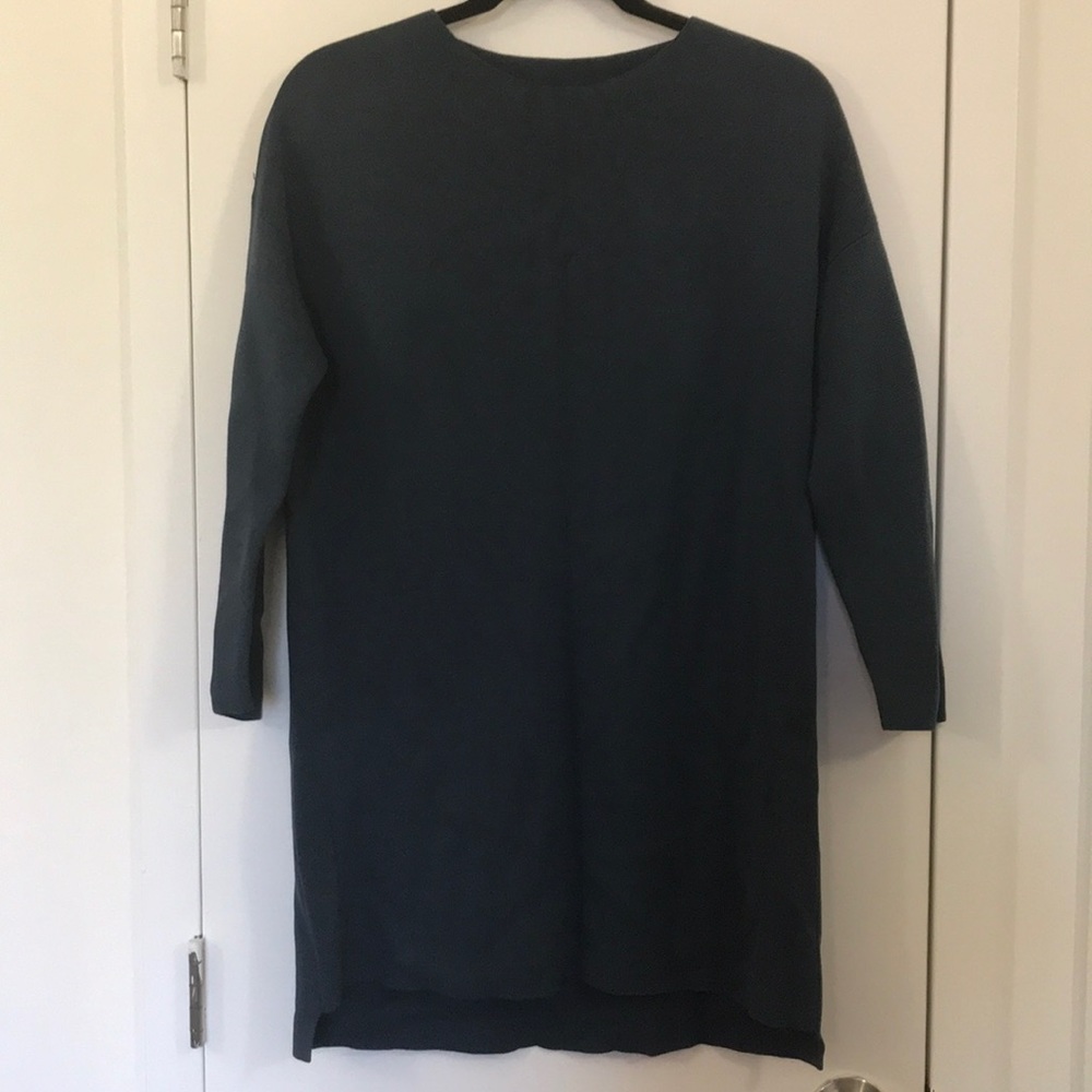 Cadet blue Eileen Fisher tunic sweater in XXS